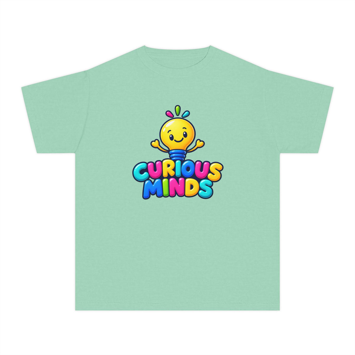 💡 Curious Minds Kids Tee Colorful Happy Character