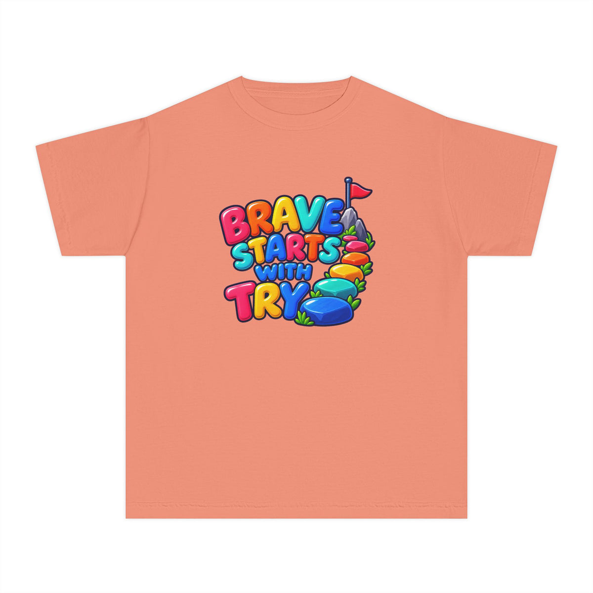 🏔️ Brave Starts With Try Youth Tee