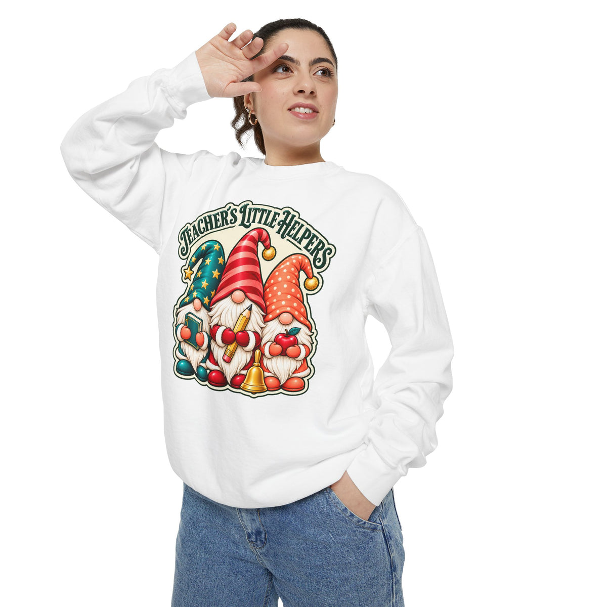 Teachers Little Helpers Gnome Christmas Sweatshirt