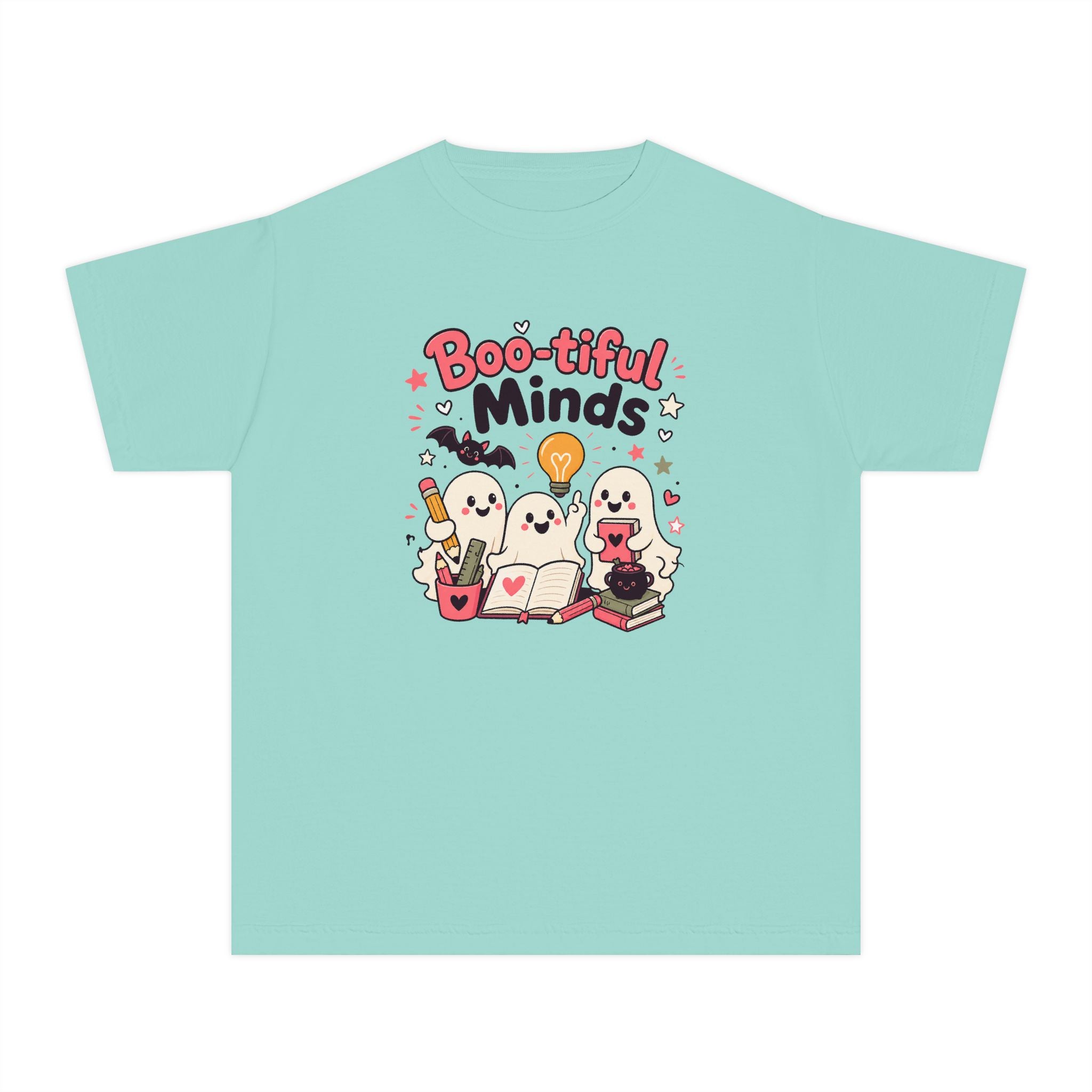 Boo-tiful Minds Youth Halloween Learning Tee 👻💡