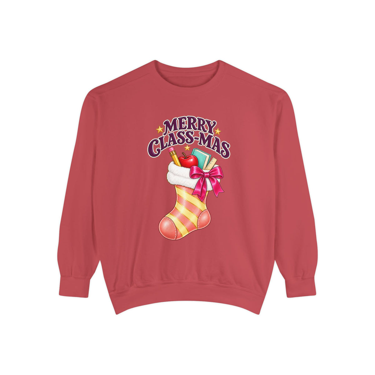 Merry Class-mas Sweatshirt – Cute Christmas Stocking Teacher Holiday Sweater