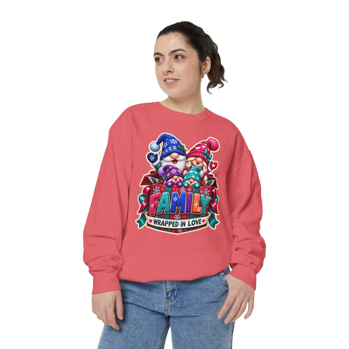 Family Wrapped in Gnome Love Christmas Sweatshirt