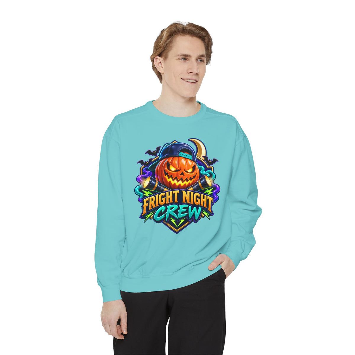 Fright Night Crew Halloween Sweatshirt 🎃 | Pumpkin Halloween Pullover