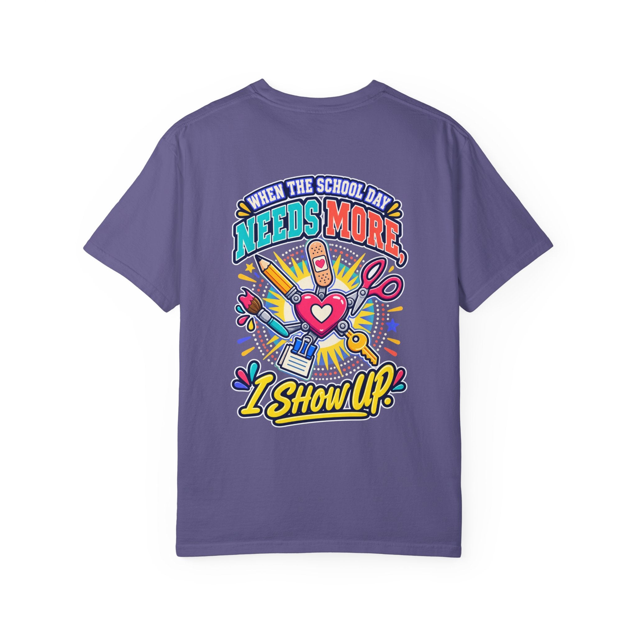 Here to Help School Support Staff Comfort Colors® Tee 🍎✏️