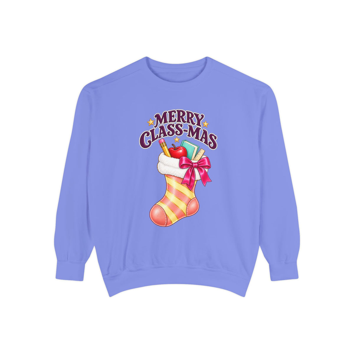 Merry Class-mas Sweatshirt – Cute Christmas Stocking Teacher Holiday Sweater