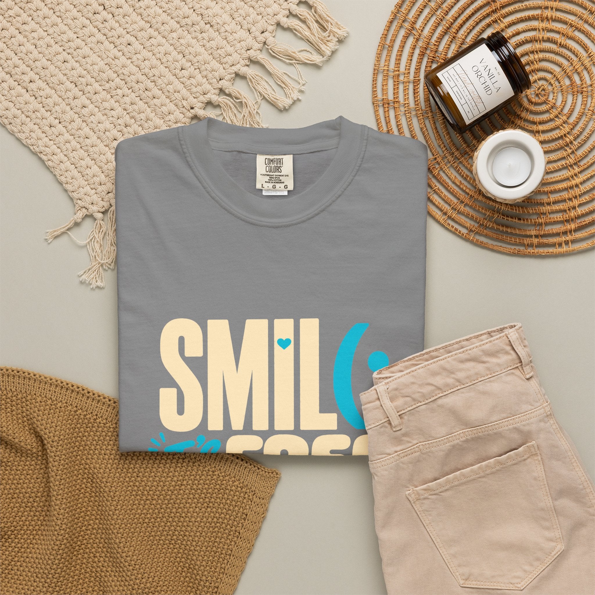 SMIL(: It’s Free Garment-Dyed Graphic Tee
