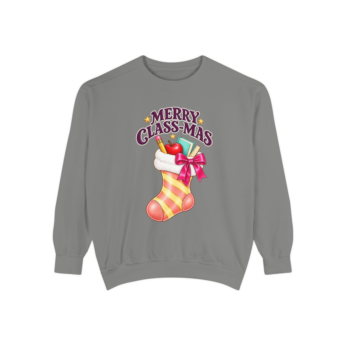 Merry Class-mas Sweatshirt – Cute Christmas Stocking Teacher Holiday Sweater