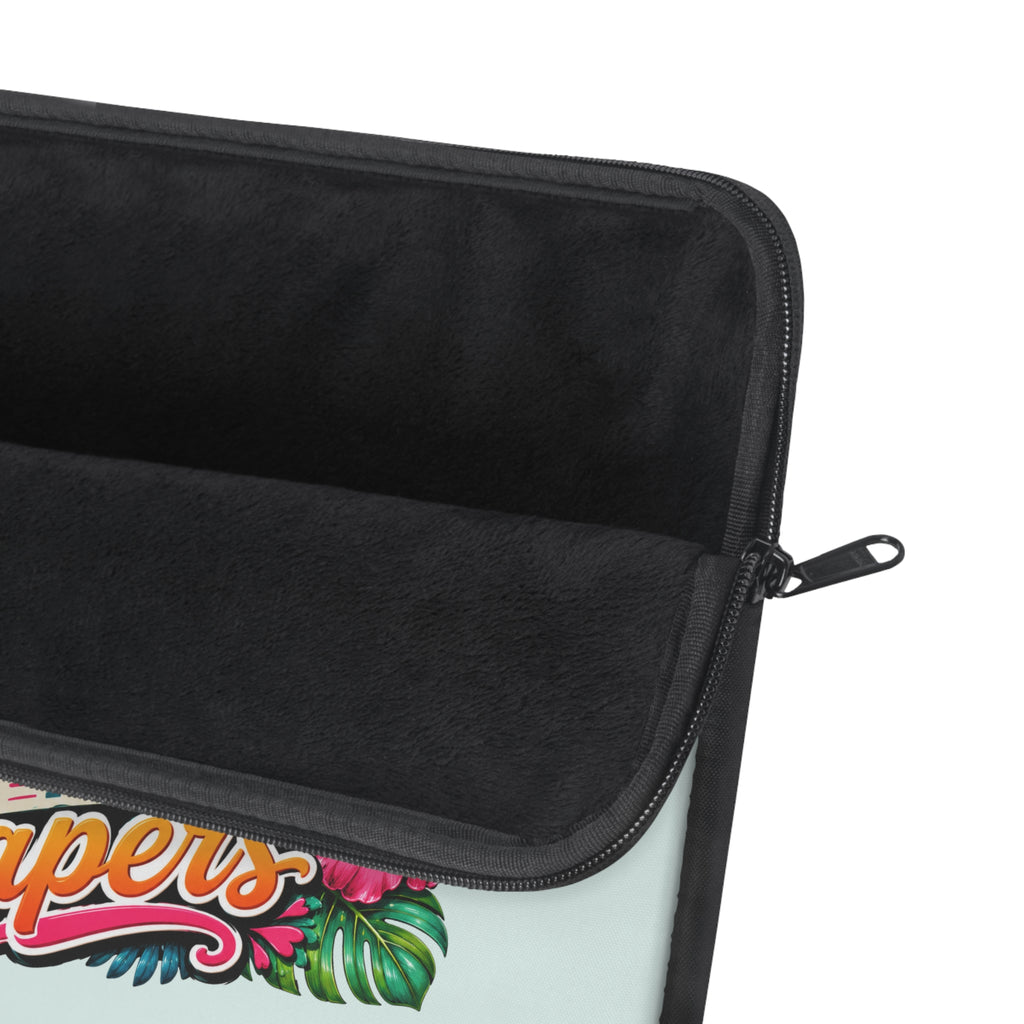 Collect Moments, Not Papers - Breezy Mint Laptop and iPad Sleeve