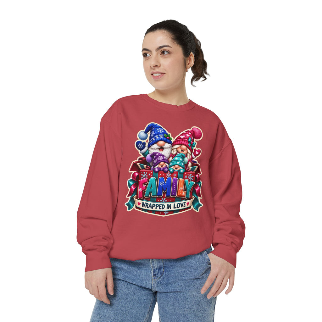 Family Wrapped in Gnome Love Christmas Sweatshirt
