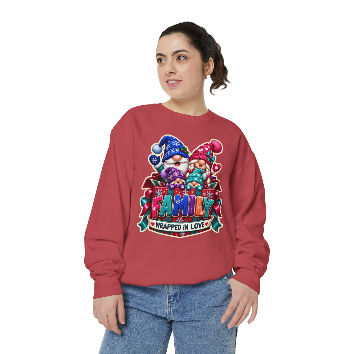 Family Wrapped in Gnome Love Christmas Sweatshirt