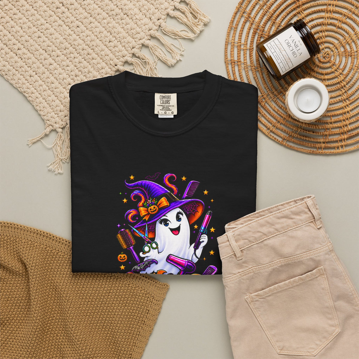 Spooky Stylist Halloween Tee – Adult Unisex Beauty Salon Party Shirt