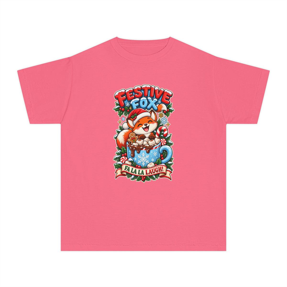 Festive Fox “Fala La Laugh!” Youth Christmas Tee