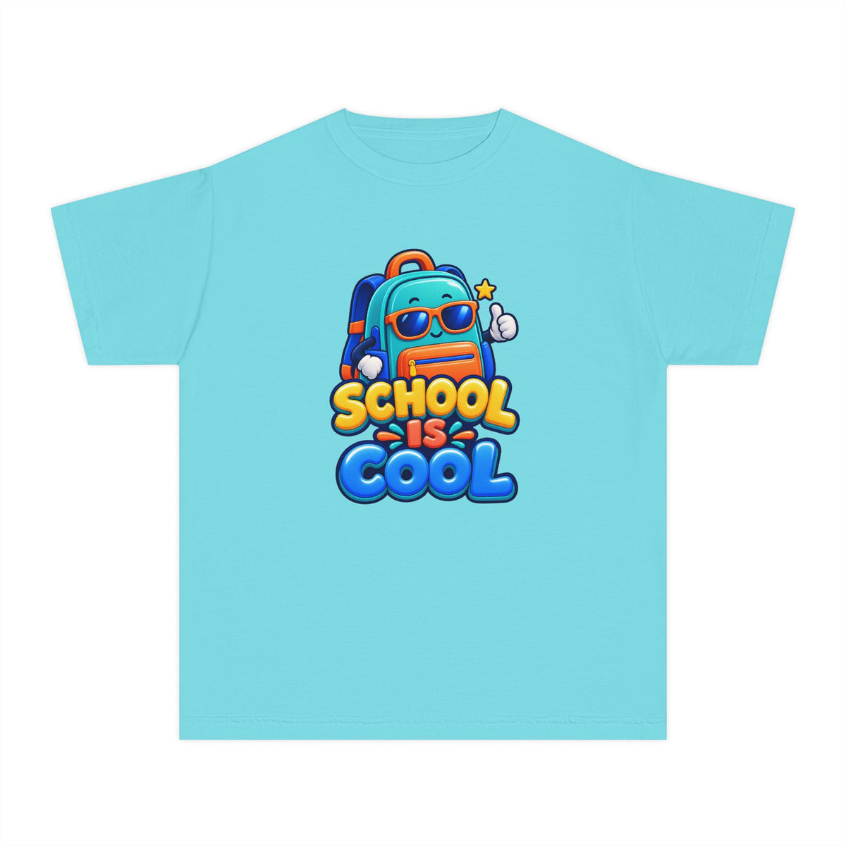 🎒 School Is Cool Backpack Cartoon Kids Tee