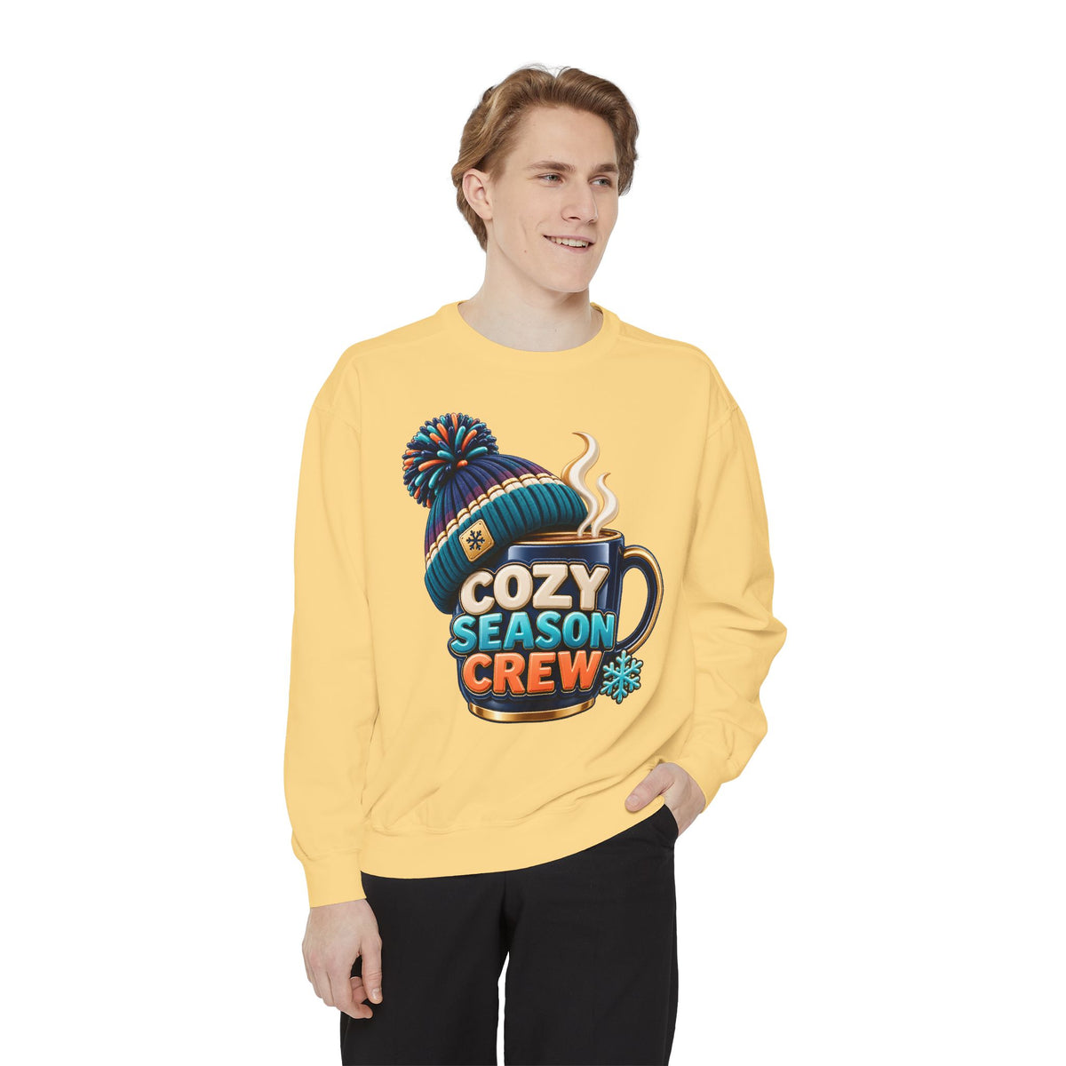 Cozy Season Crew Coffee Lover Sweatshirt ☕️❄️ | Winter Coffee Graphic Pullover