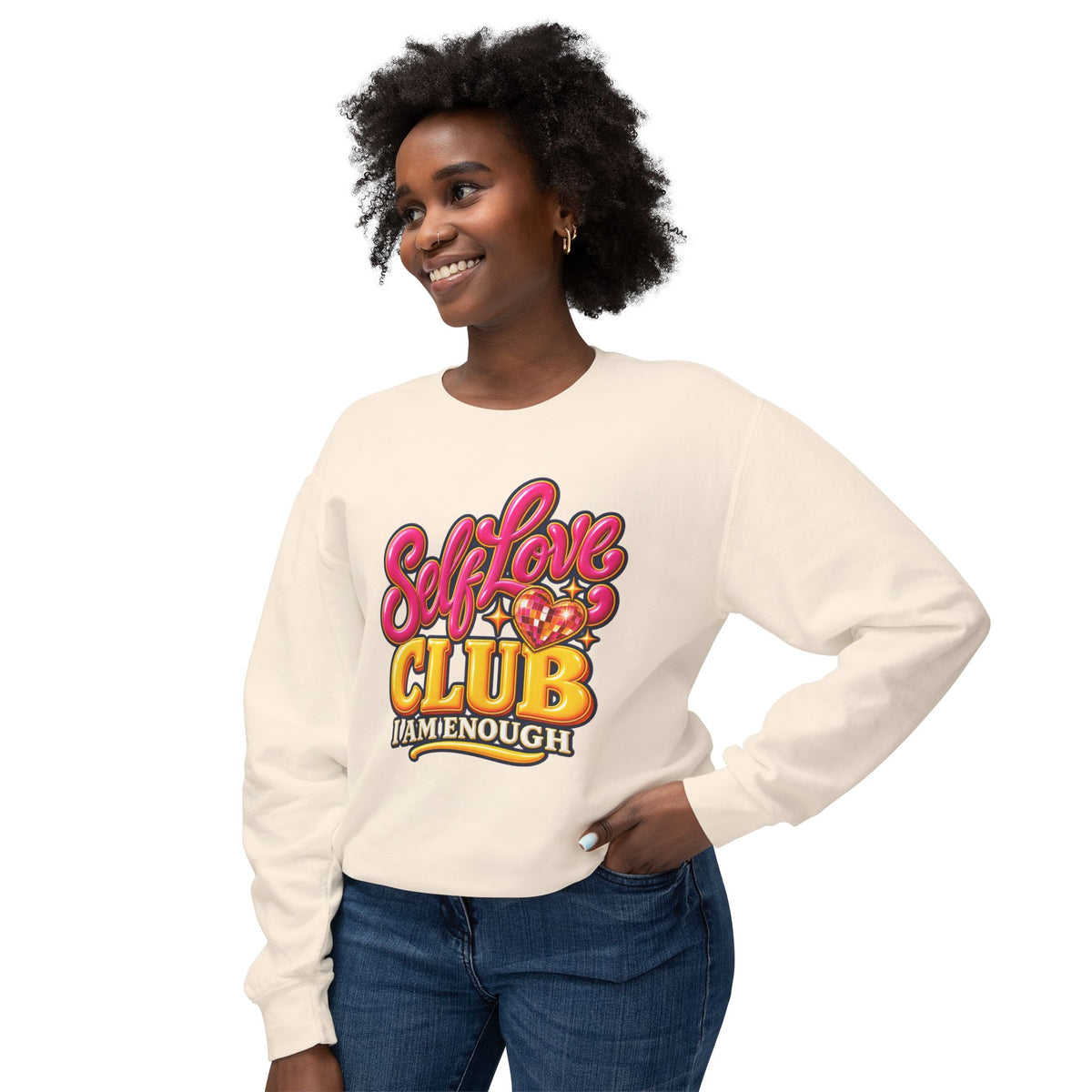 Self-Love Club Sweatshirt — I Am Enough Cozy Crewneck 💖✨