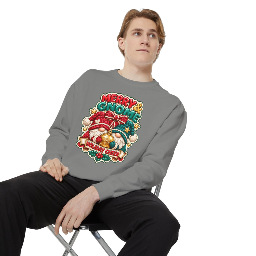 Merry and Gnome Holiday Cheer Sweatshirt — Cute Christmas Design