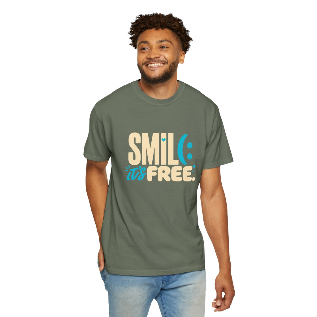 SMIL(: It’s Free Garment-Dyed Graphic Tee