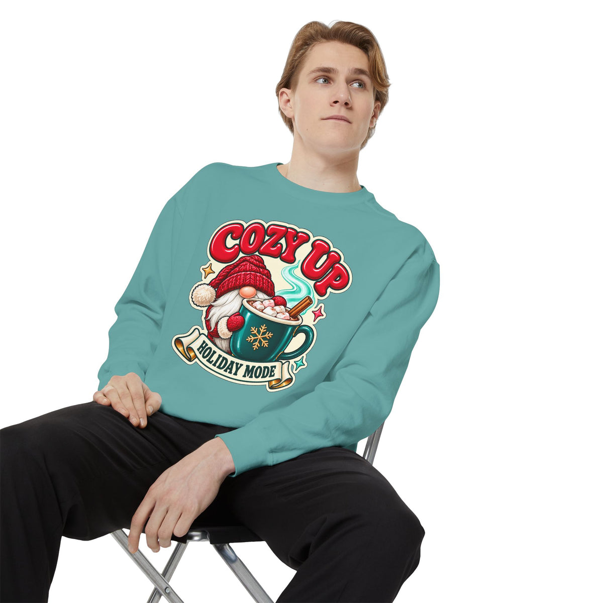 Cozy Up Christmas Mode Gnome Cocoa Sweatshirt