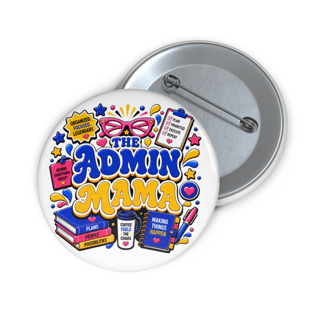 "Admin Mama" – Cute Office Mom Badge
