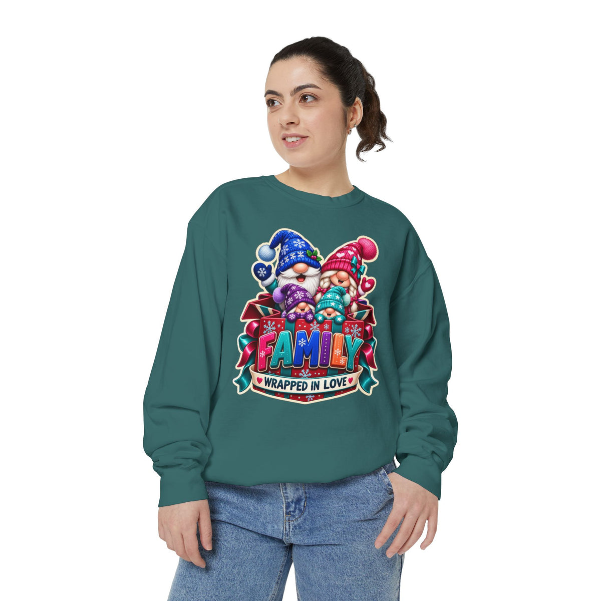 Family Wrapped in Gnome Love Christmas Sweatshirt