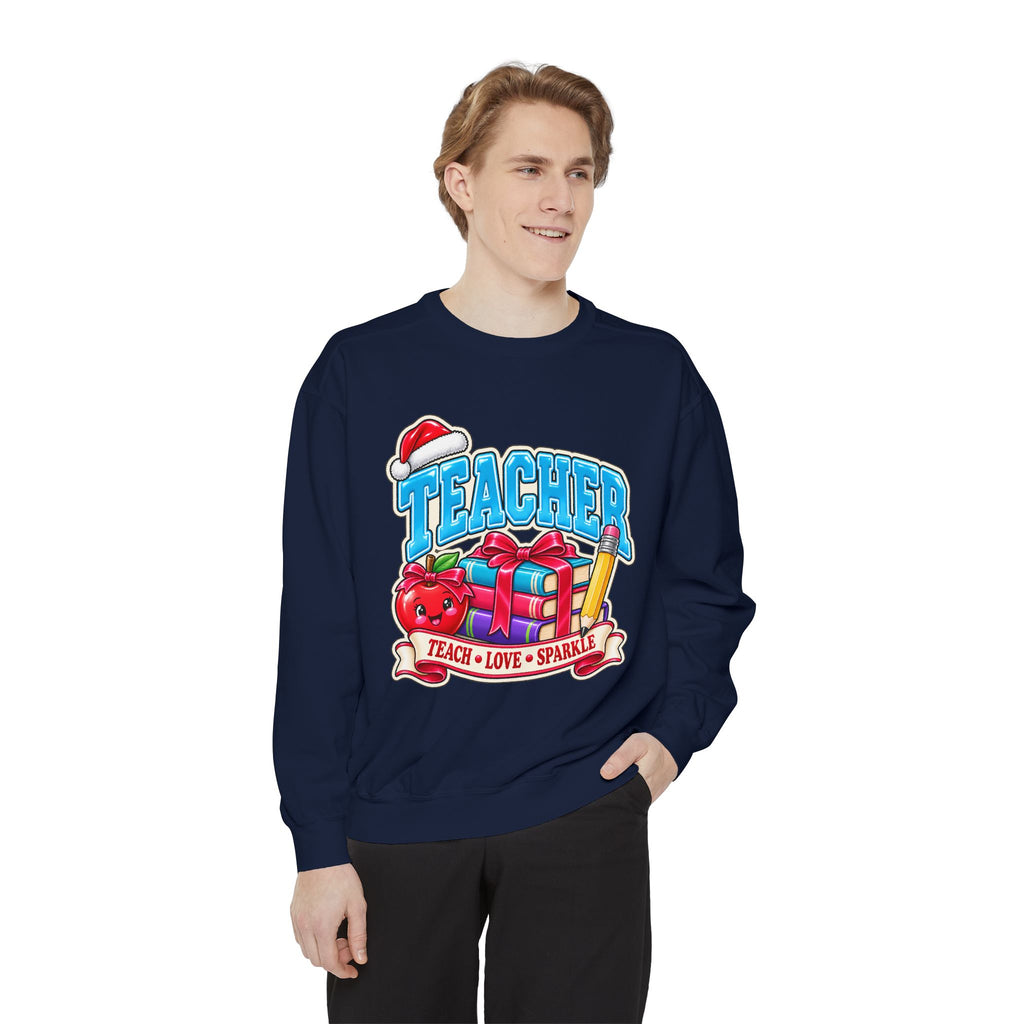 Teach • Love • Sparkle Christmas Teacher Sweatshirt