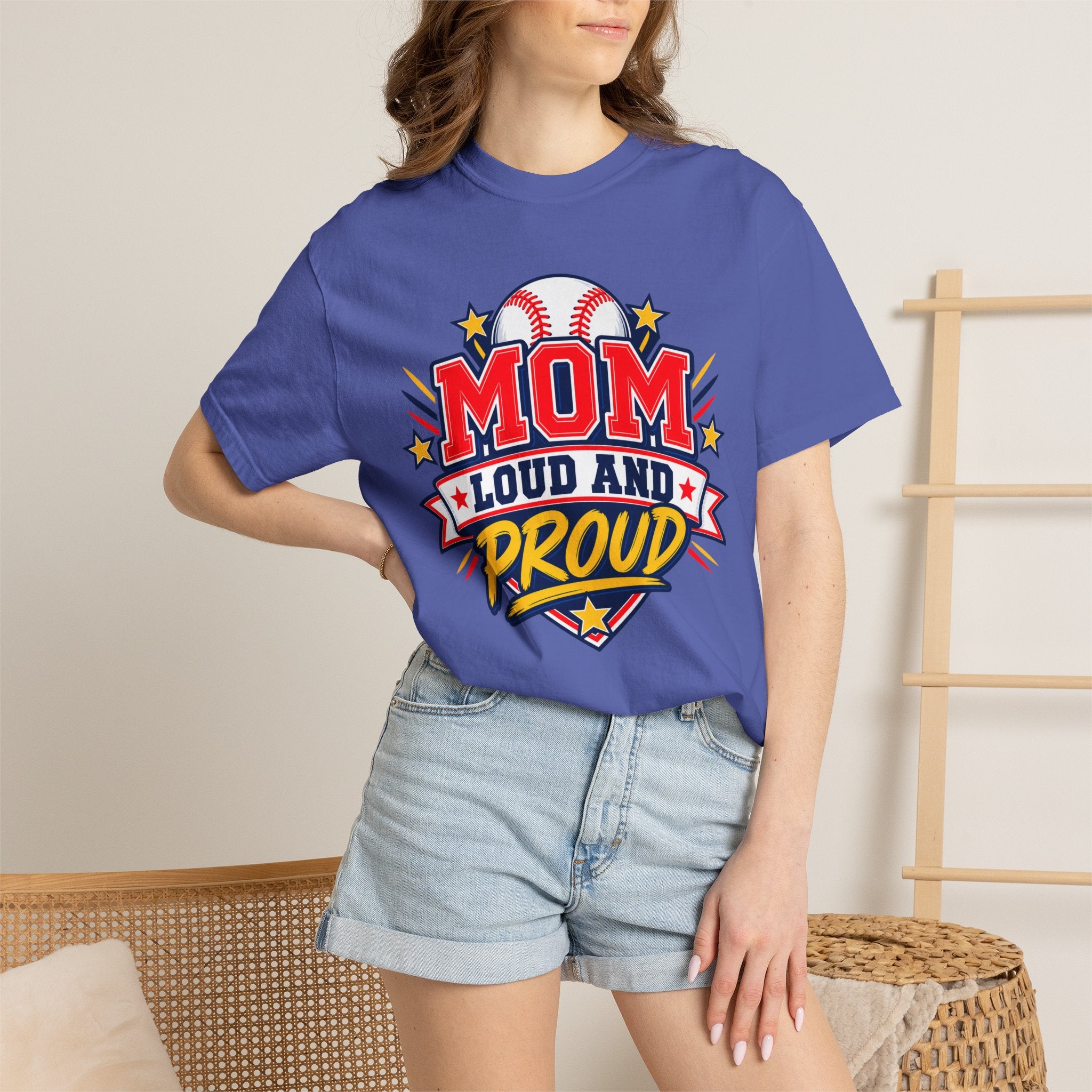 Baseball Mom Loud and Proud Comfort Colors® Tee ⚾️💙
