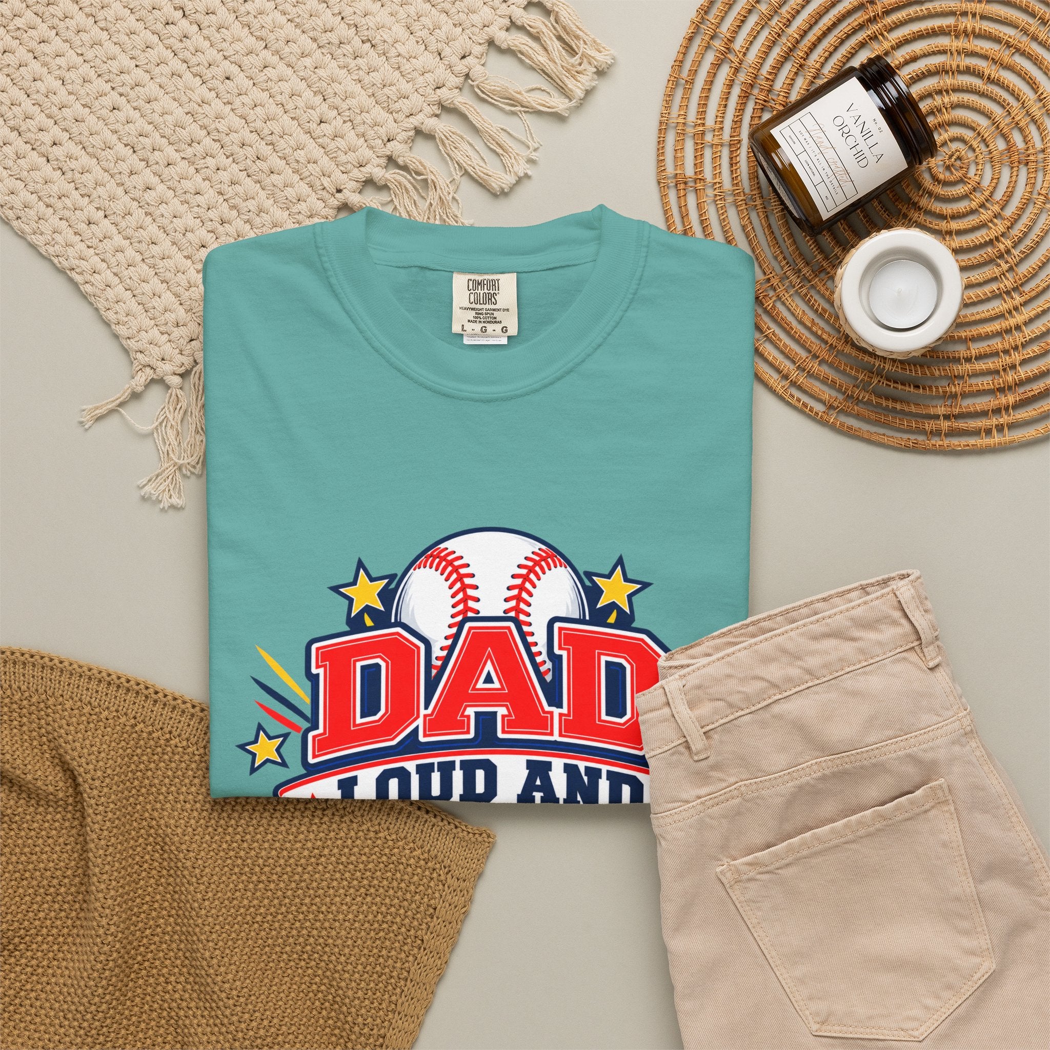 Baseball Dad Loud and Proud Comfort Colors® Tee ⚾️⭐