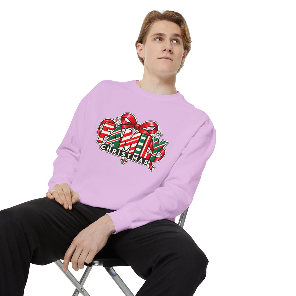 Family Christmas Candy Cane Holiday Sweatshirt