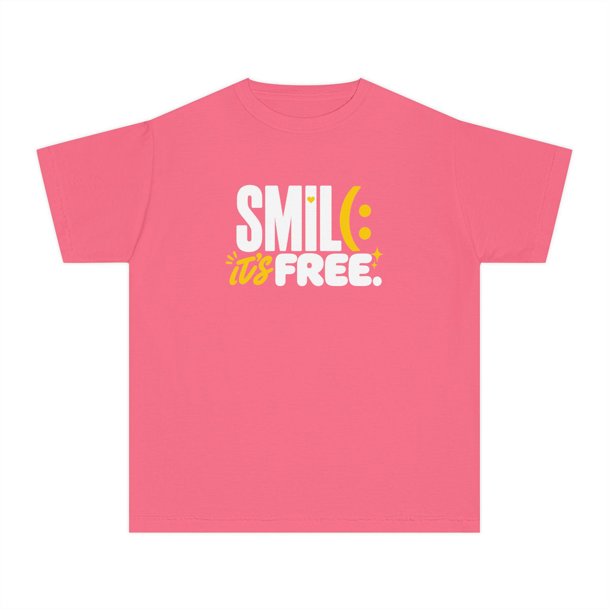 SMILE IT’S FREE! Youth Garment-Dyed Tee