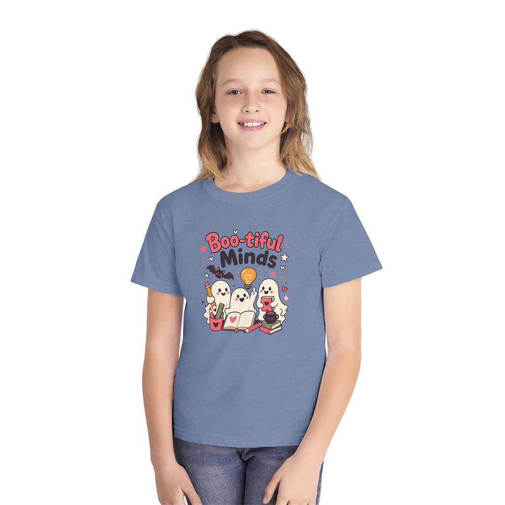 Boo-tiful Minds Youth Halloween Learning Tee 👻💡