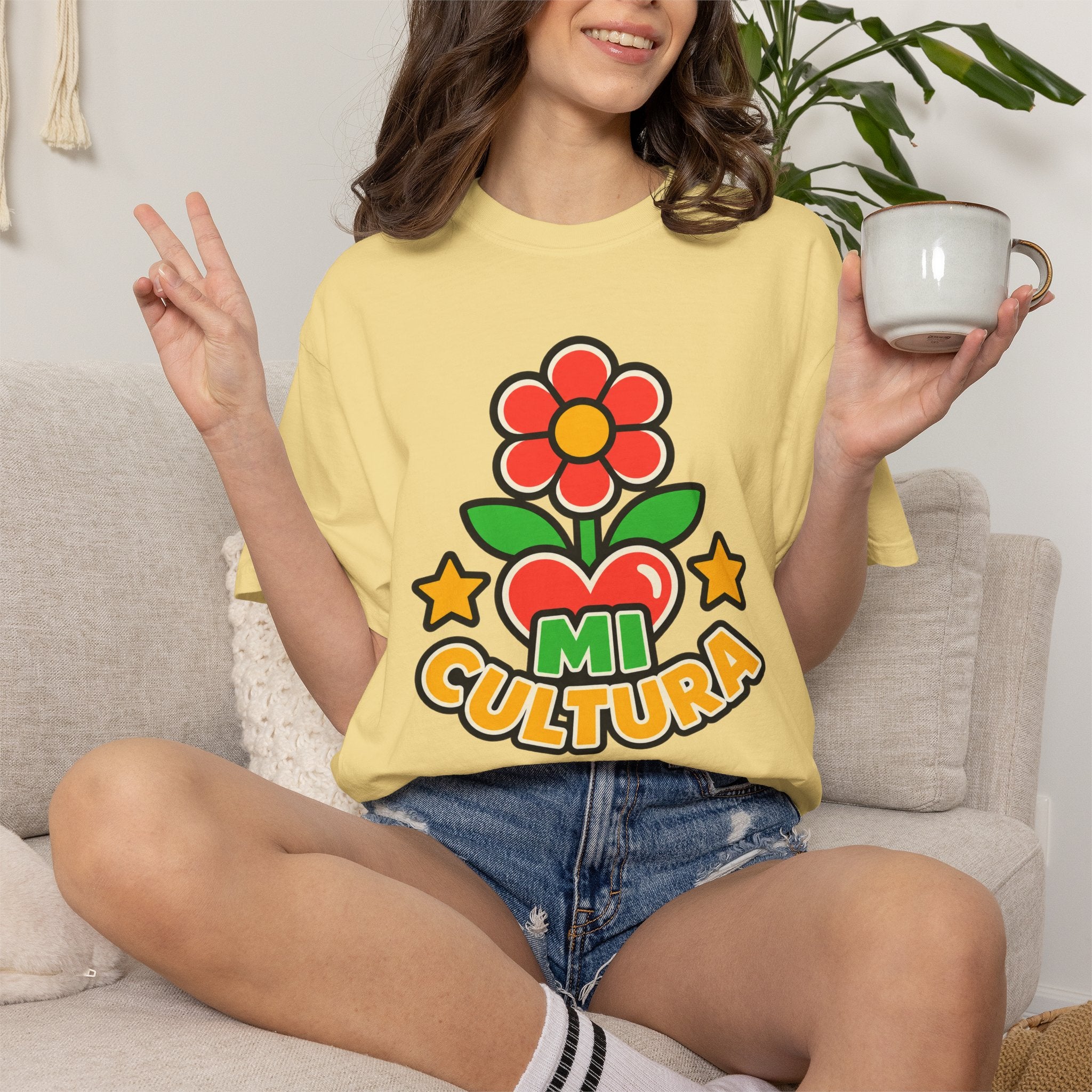 Mi Cultura Latino Heritage Heavyweight Tee 🌺❤️