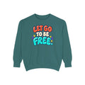 Let Go to Be Free Relaxed-Fit Sweatshirt — Lavender & Gray