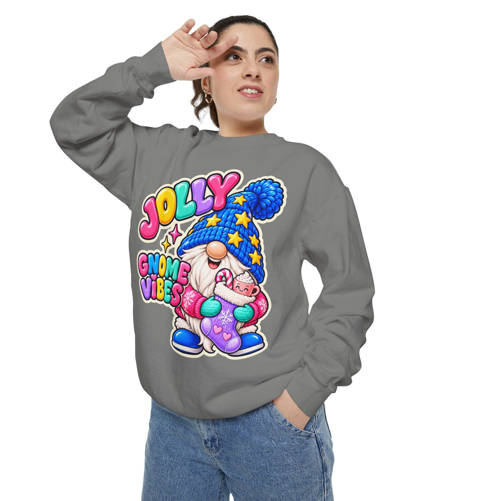 Jolly Gnome Vibes Christmas Sweatshirt