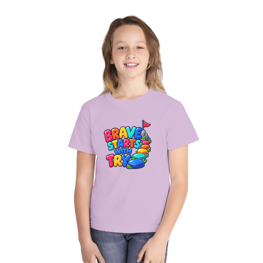 🏔️ Brave Starts With Try Youth Tee