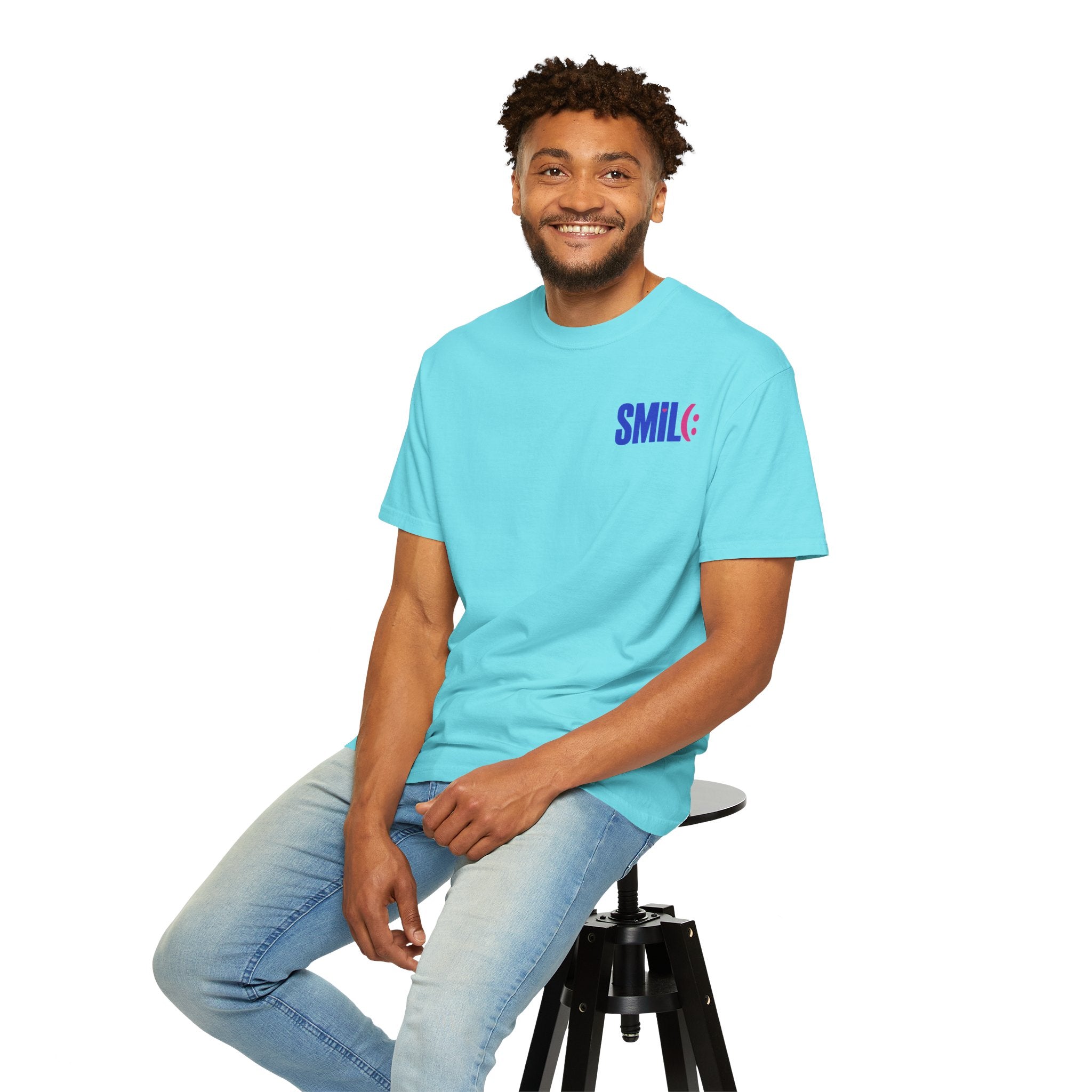 SMIL(: It’s Free Garment-Dyed Graphic Tee