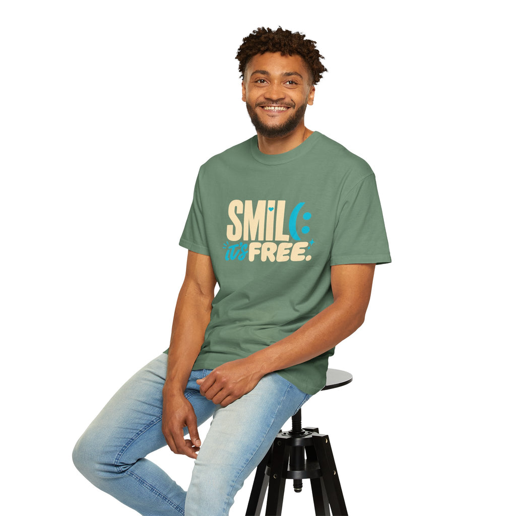 SMIL(: It’s Free Garment-Dyed Graphic Tee