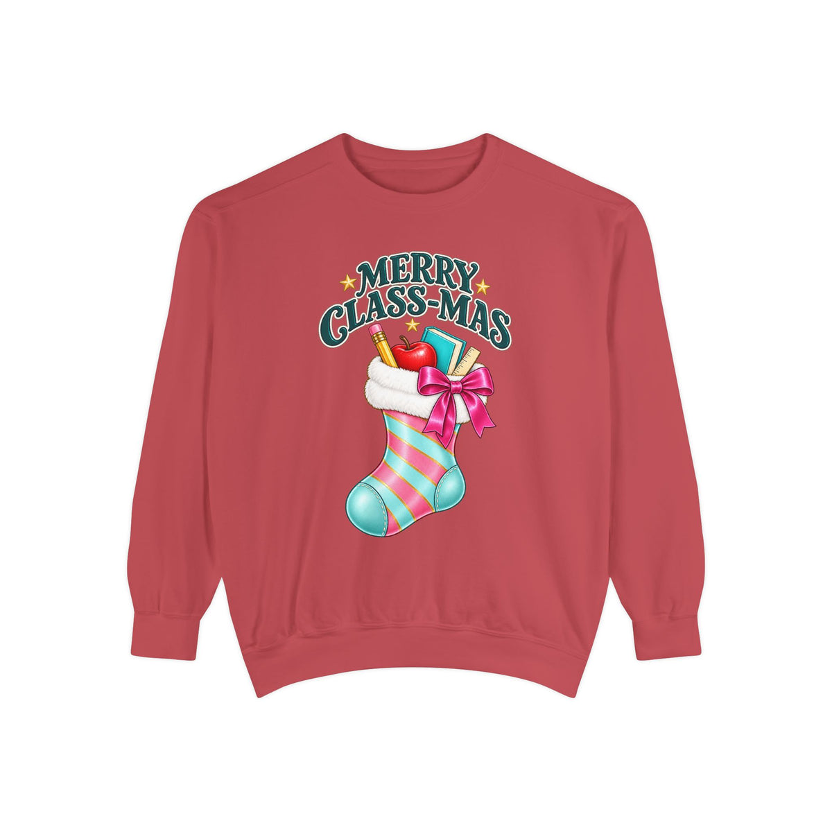 Merry Class-mas Sweatshirt — Christmas Teacher Holiday Stocking Crewneck