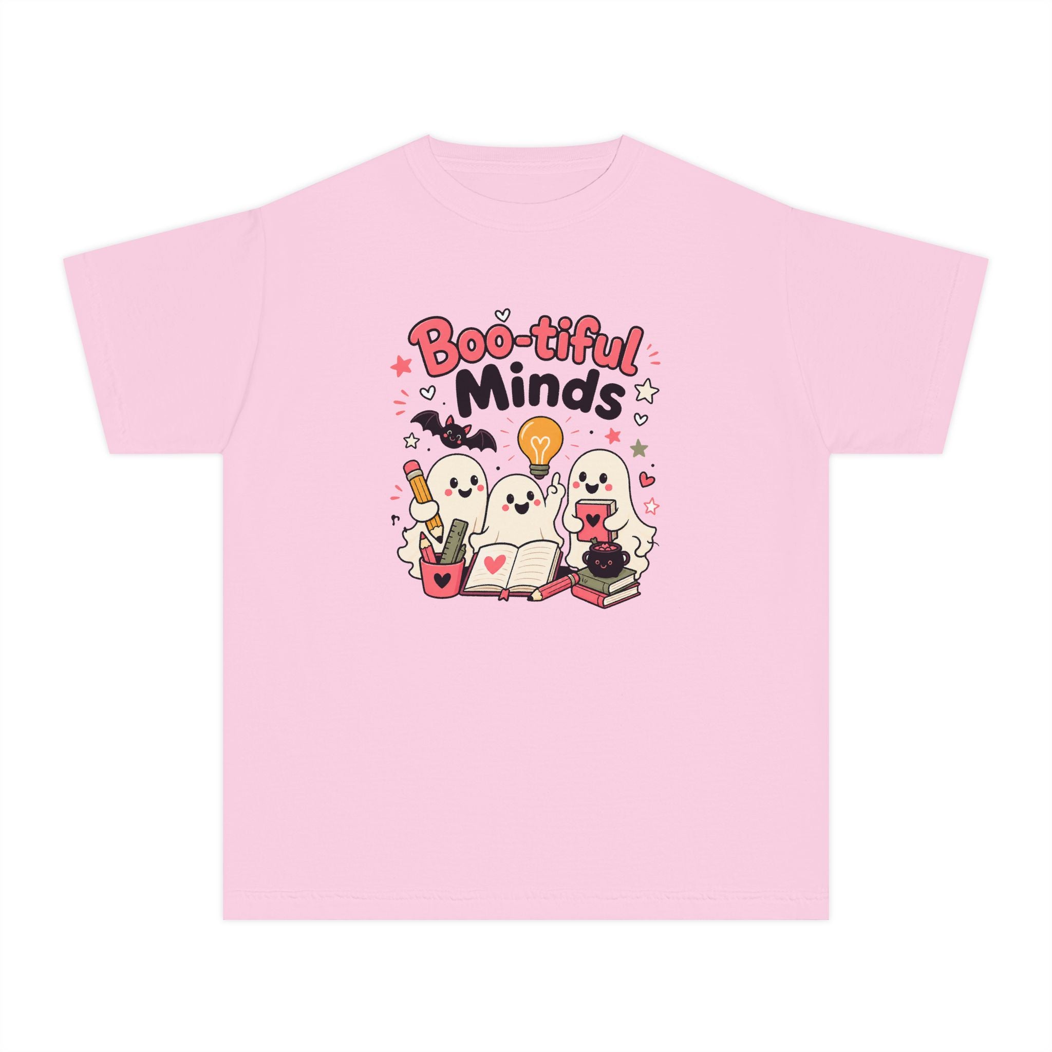 Boo-tiful Minds Youth Halloween Learning Tee 👻💡