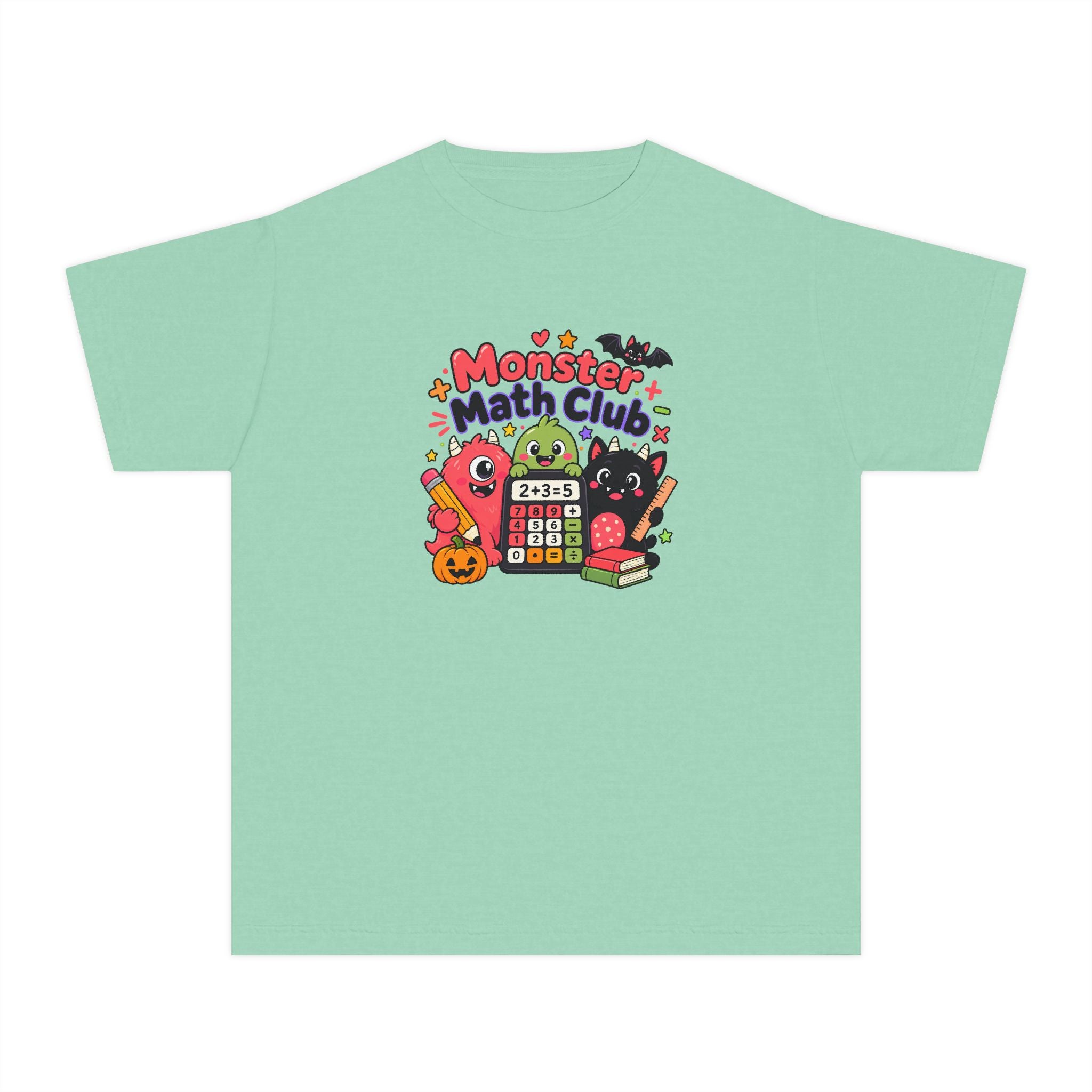 🎃 Monster Math Club Halloween Youth Retro Tee 🧮👻