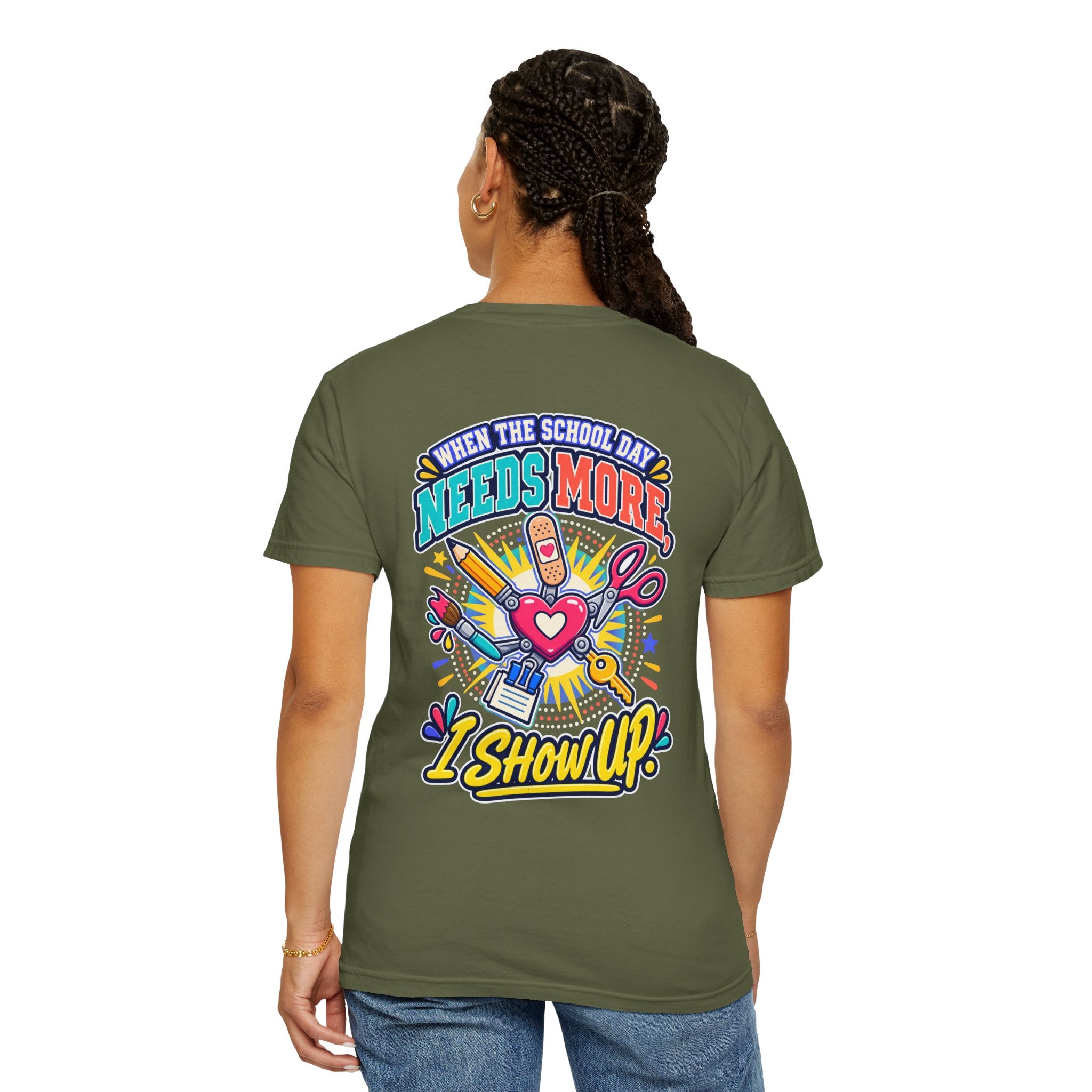 Here to Help School Support Staff Comfort Colors® Tee 🍎✏️