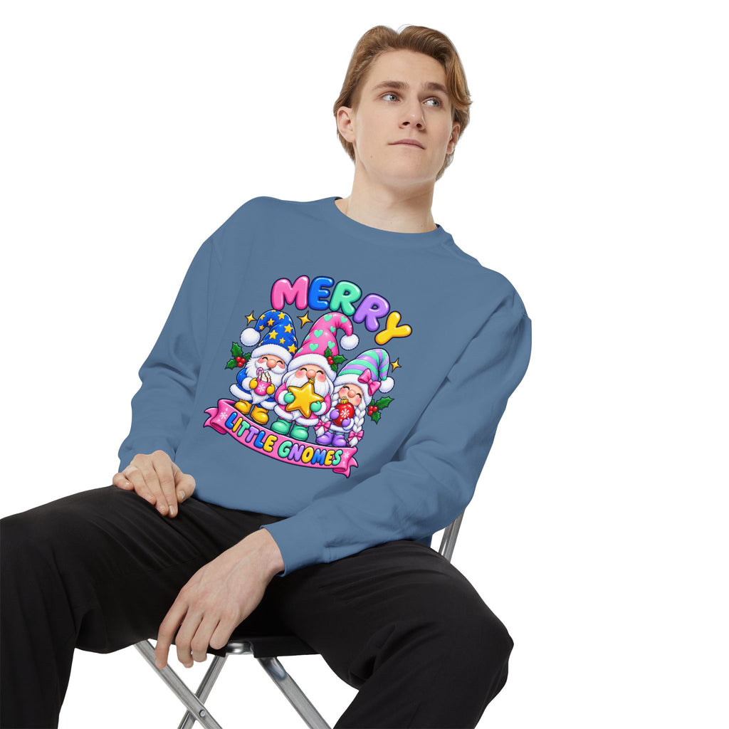 Merry Little Gnomes Sweatshirt Cute Christmas Holiday Crewneck
