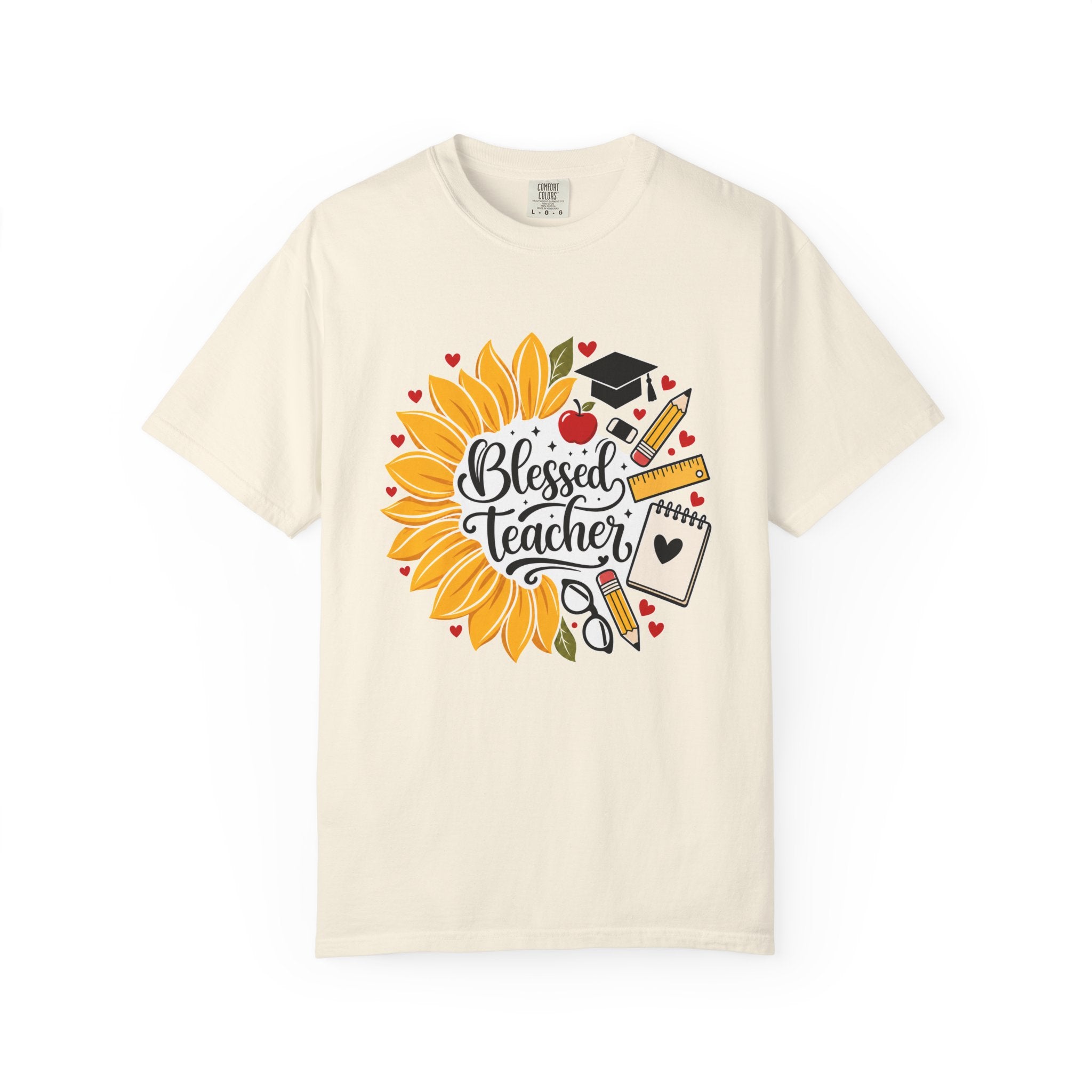Blessed Teacher Heavyweight Tee 🌻📚✏️