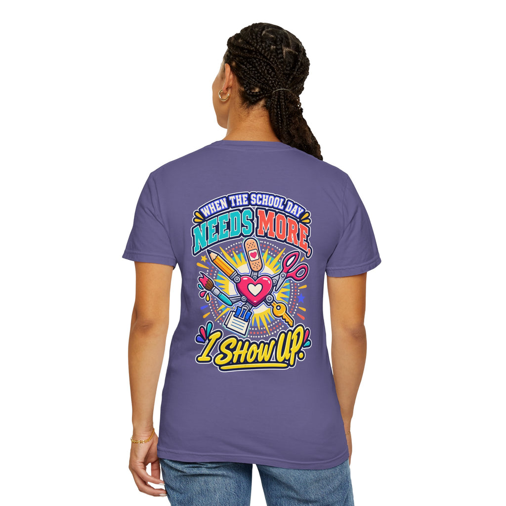 Here to Help School Support Staff Comfort Colors® Tee 🍎✏️