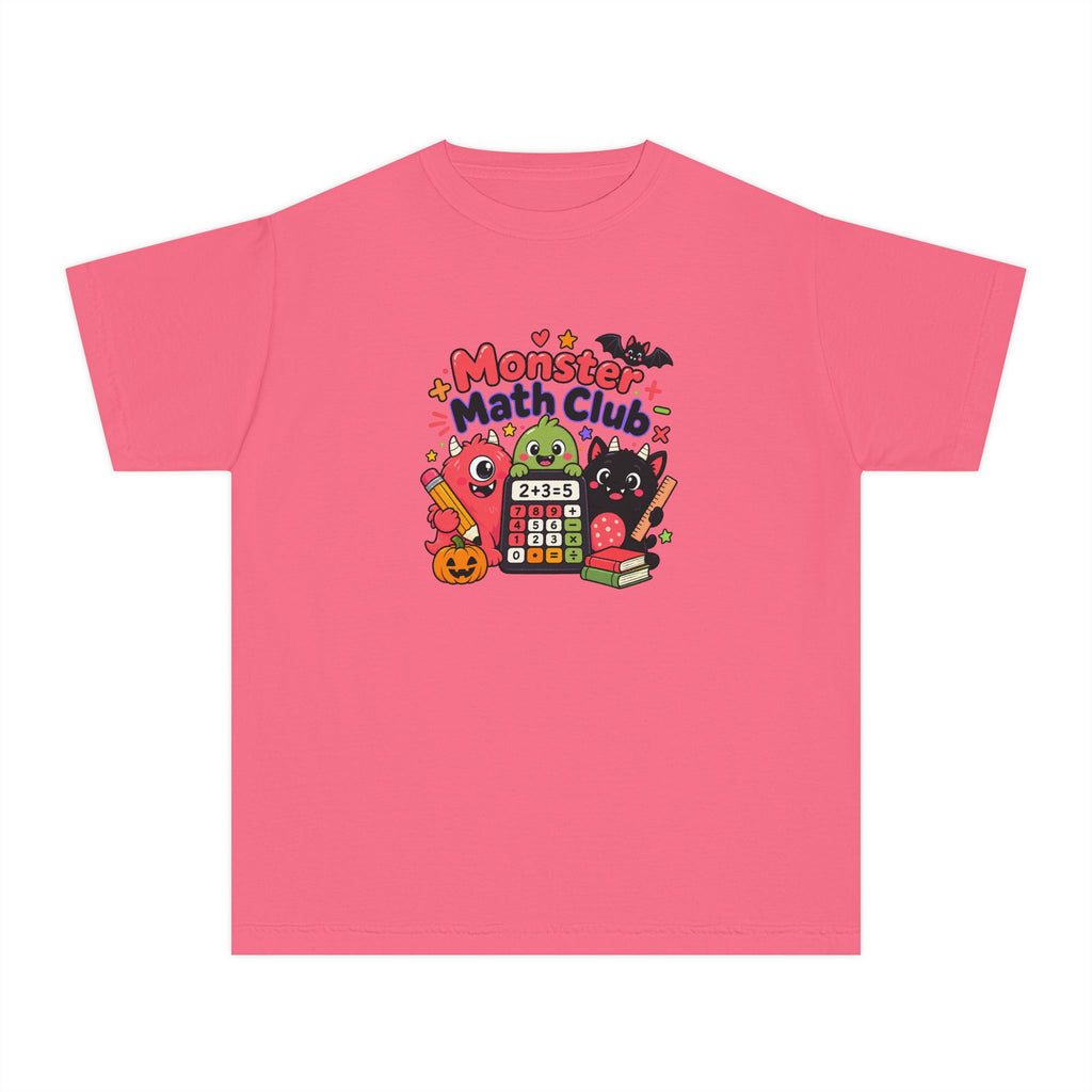 🎃 Monster Math Club Halloween Youth Retro Tee 🧮👻