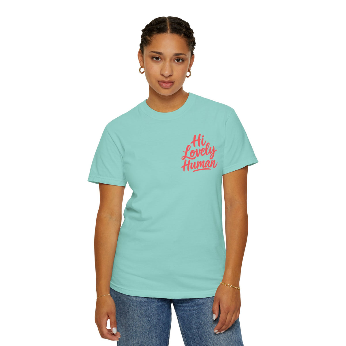 Hi Lovely Human Navy Garment-Dyed Comfort Colors® T-Shirt