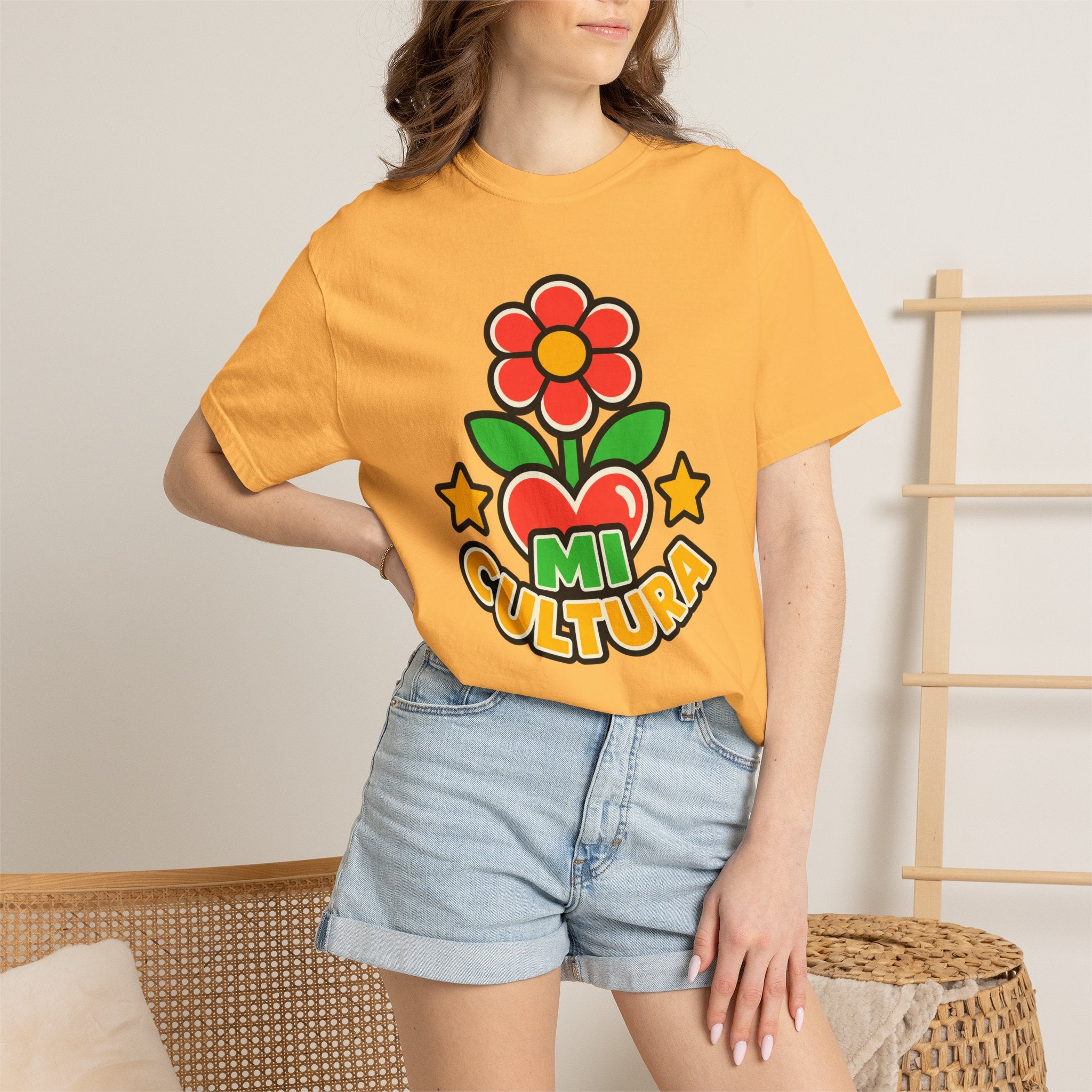 Mi Cultura Latino Heritage Heavyweight Tee 🌺❤️