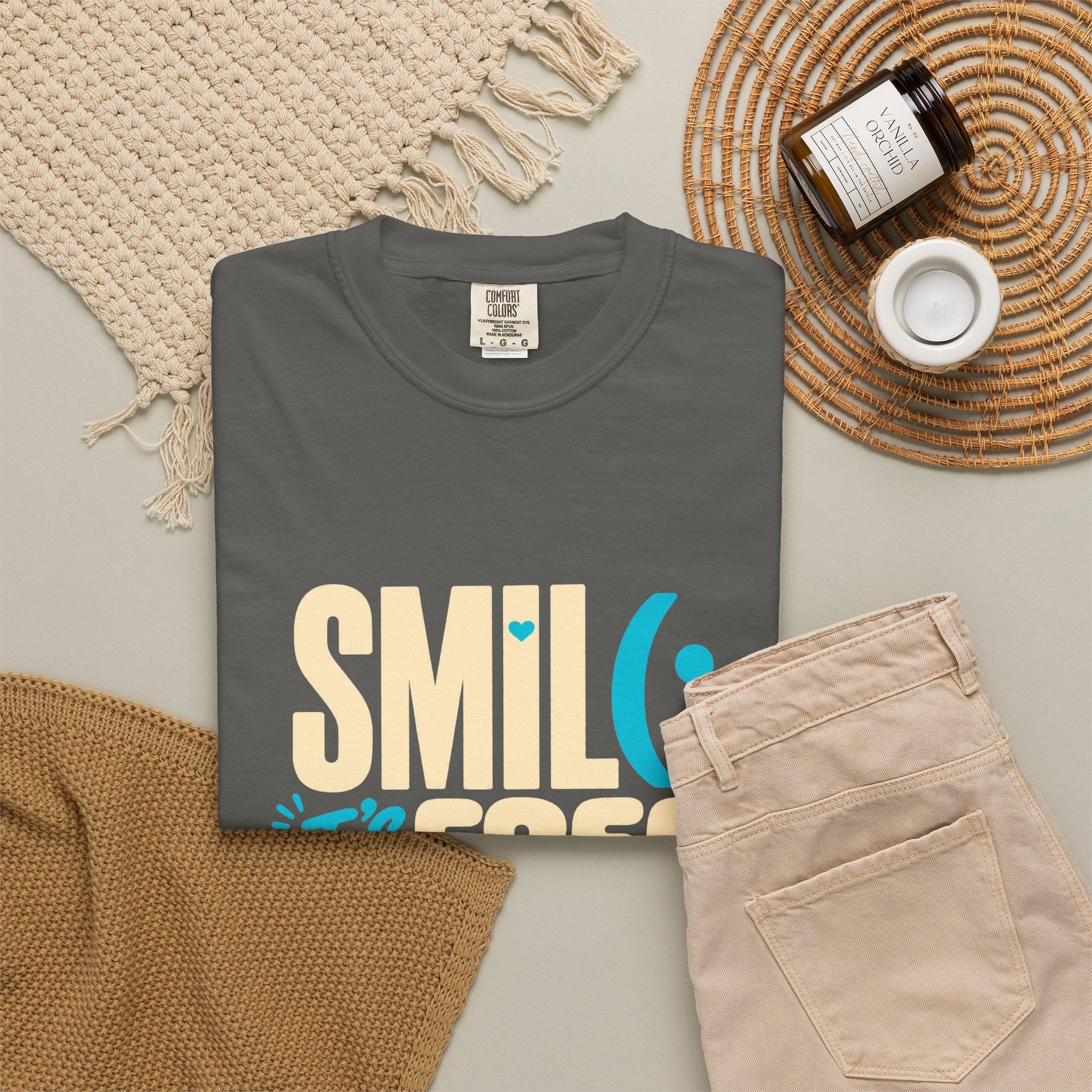 SMIL(: It’s Free Garment-Dyed Graphic Tee