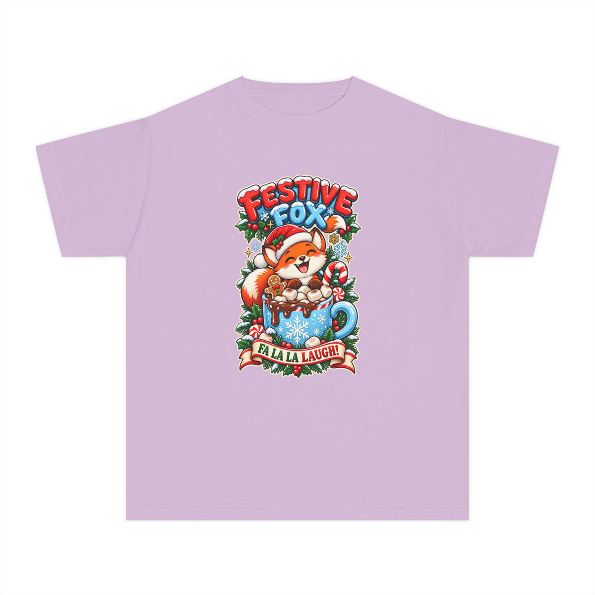 Festive Fox “Fala La Laugh!” Youth Christmas Tee