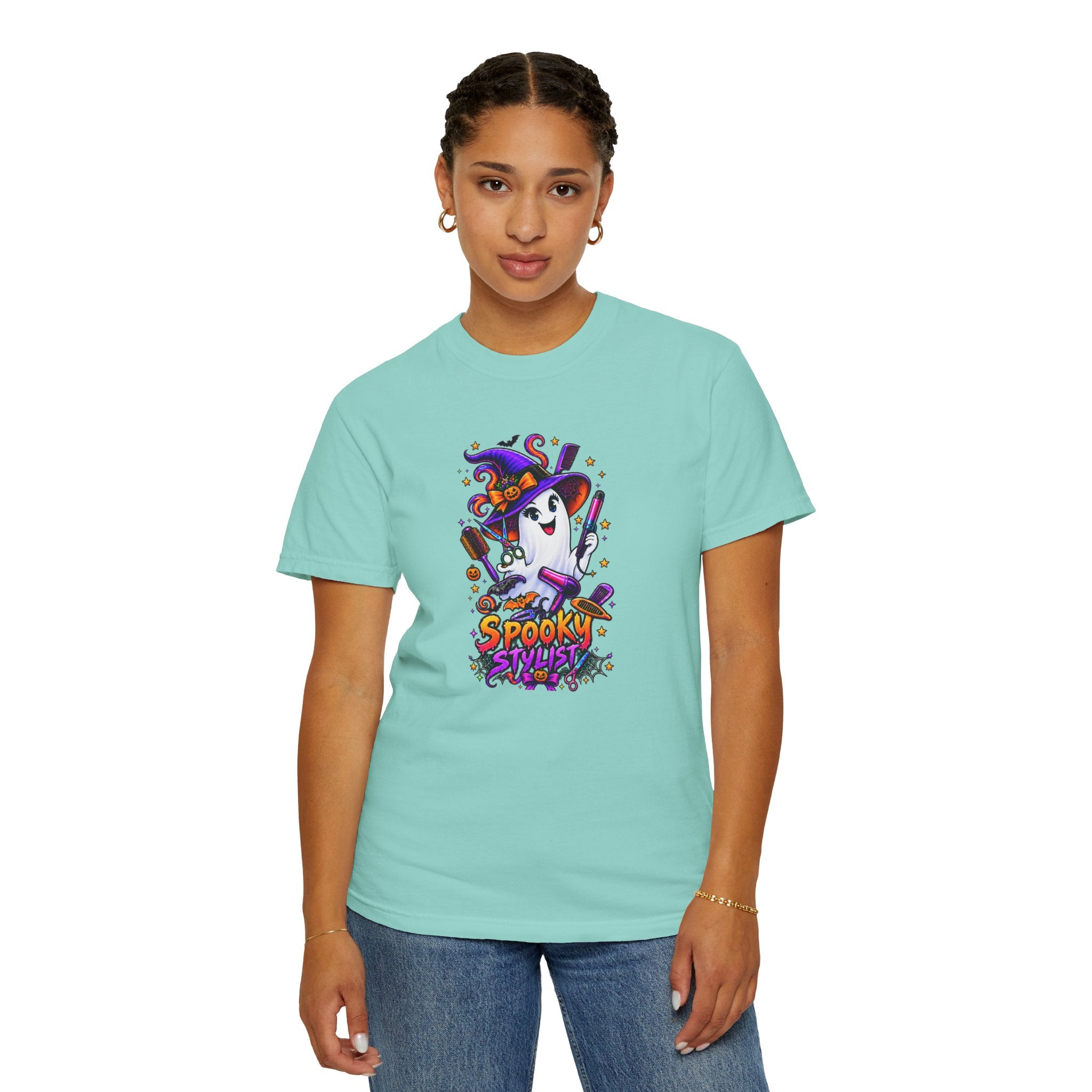 Spooky Stylist Halloween Tee – Adult Unisex Beauty Salon Party Shirt
