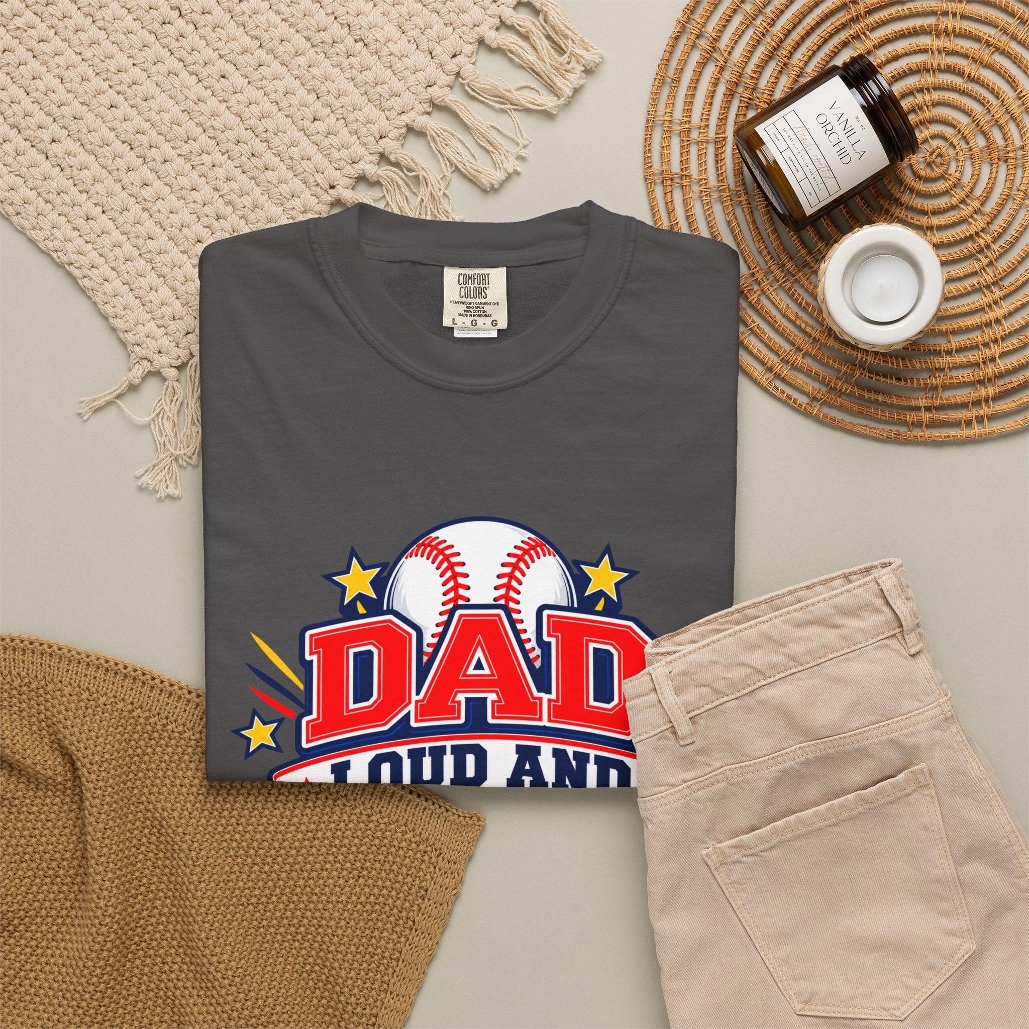 Baseball Dad Loud and Proud Comfort Colors® Tee ⚾️⭐